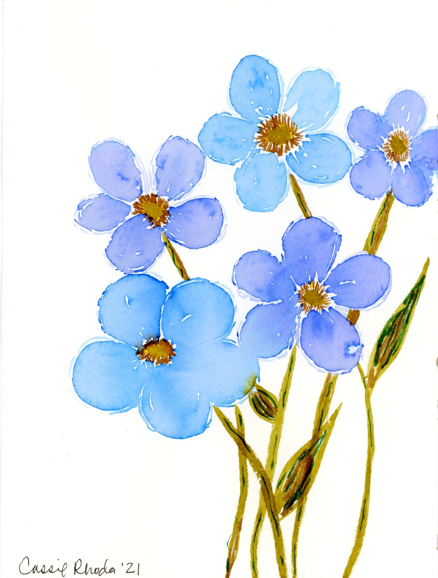 "Andrea's Flowers" Original Watercolor Painting