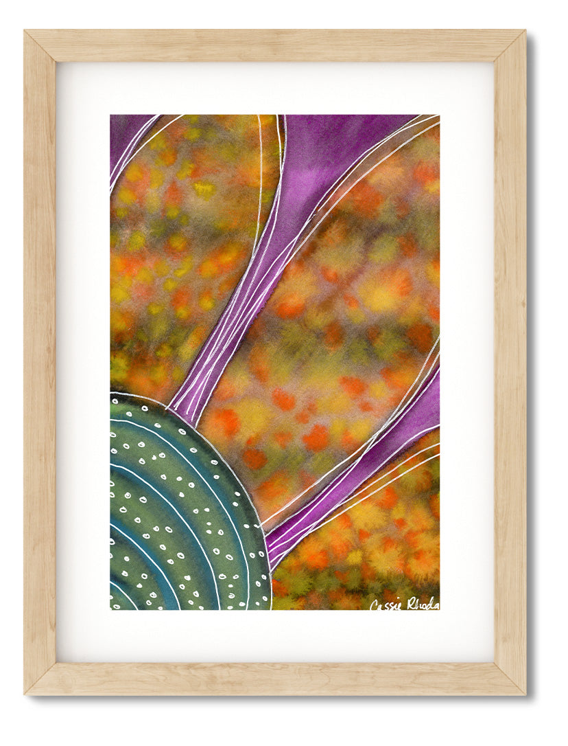 "Boho Flower" Original Watercolor Painting