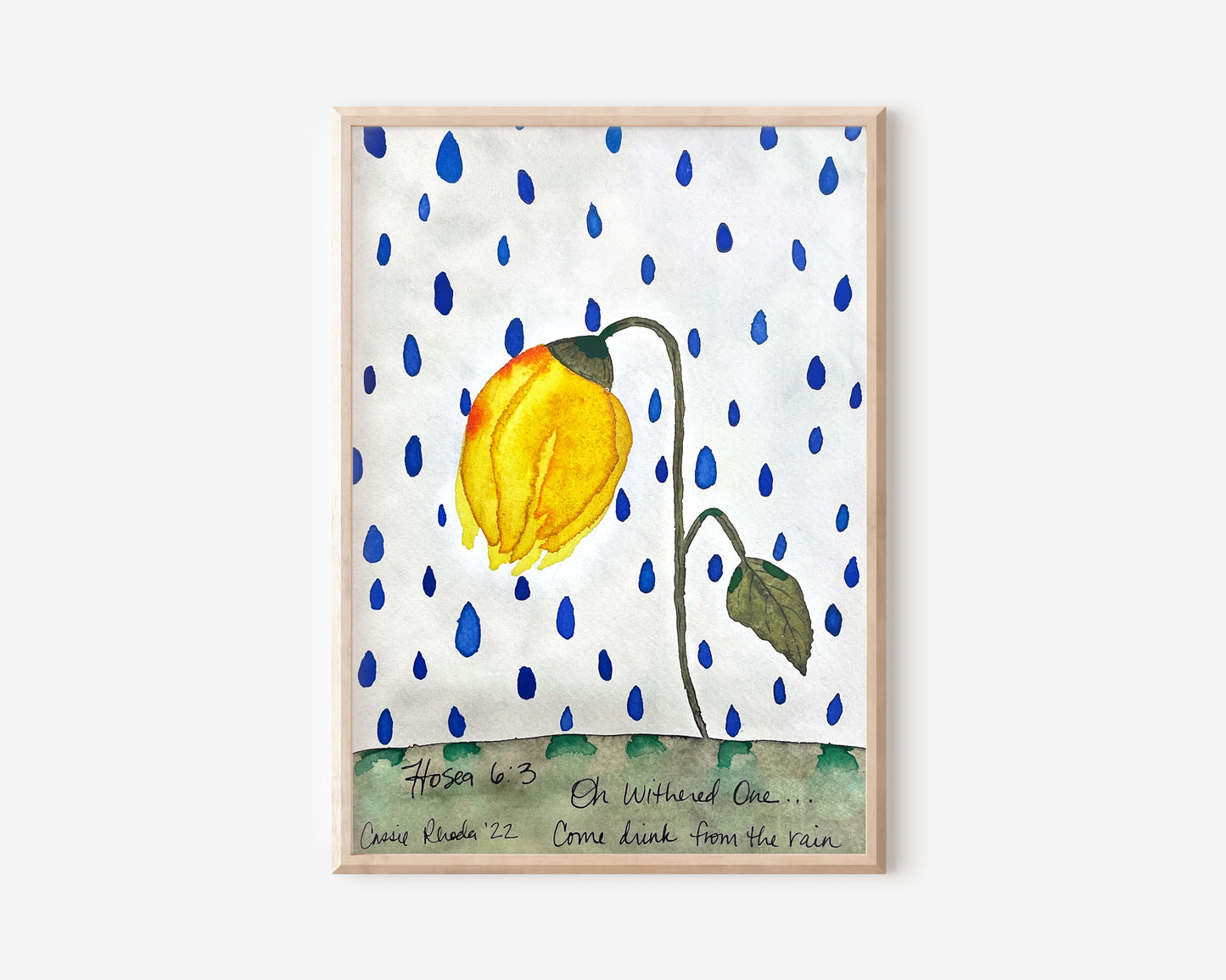 "Come Drink from the Rain" Original Watercolor Painting