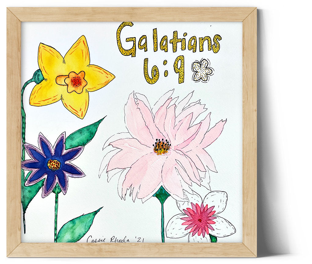 "Don't Give Up Flowers" Original Watercolor Painting