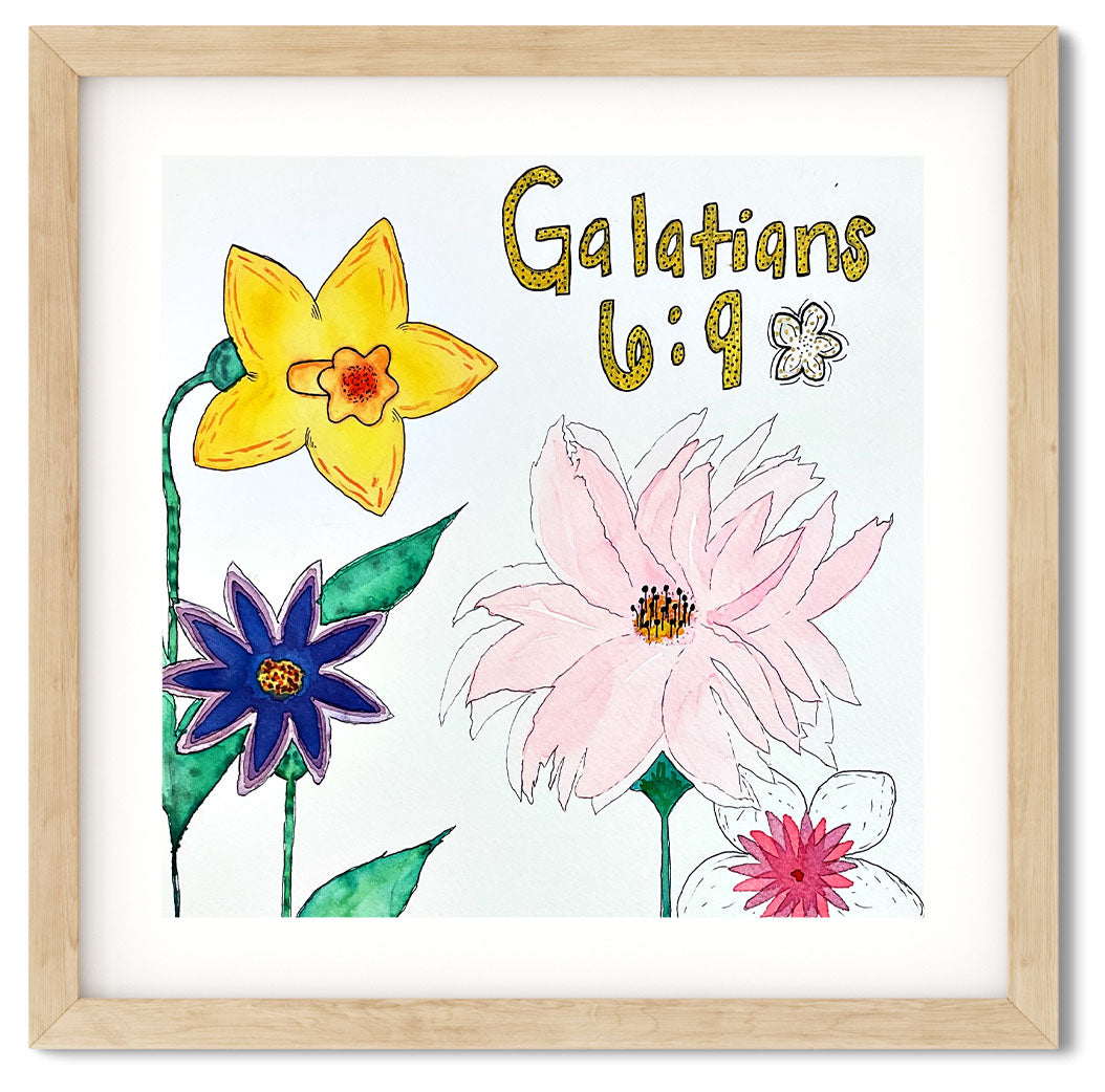 "Don't Give Up Flowers" Original Watercolor Painting