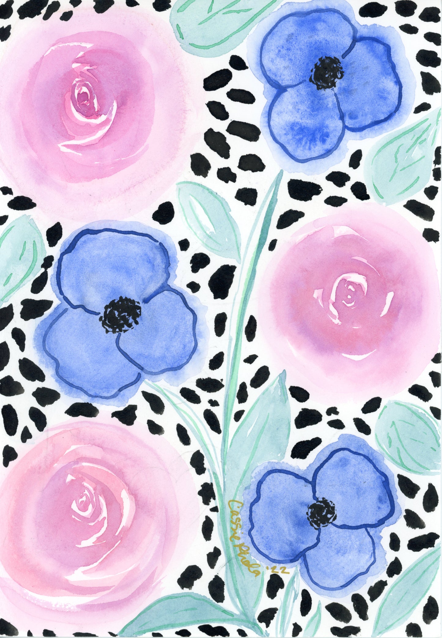 "Faded Rose" Original Watercolor Painting