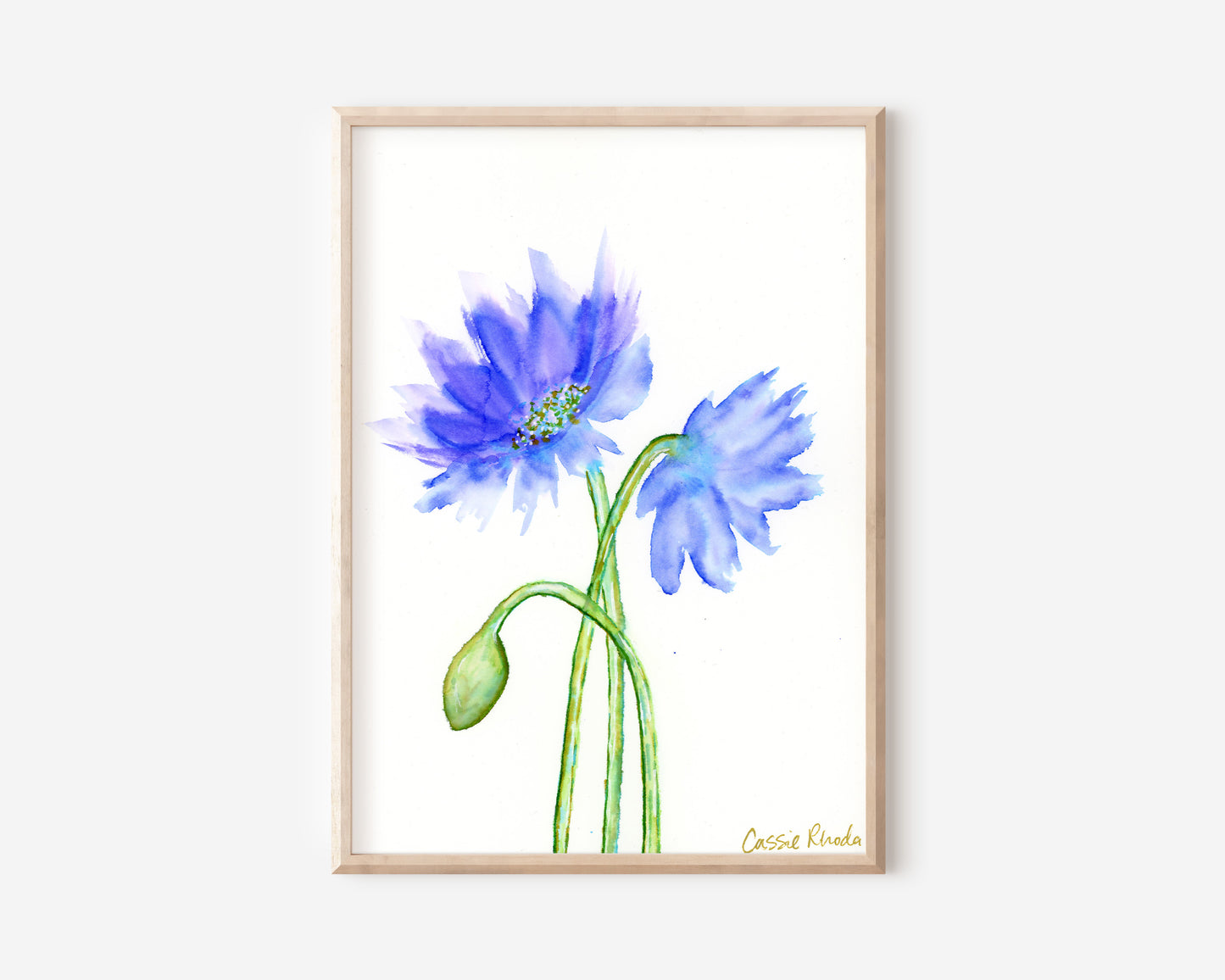 "Flowers for the Blue" Original Watercolor Painting