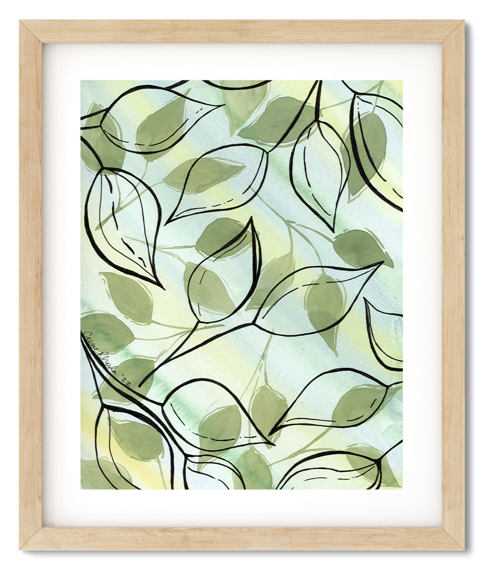 "For It's Leaves Remain" Original Watercolor Painting