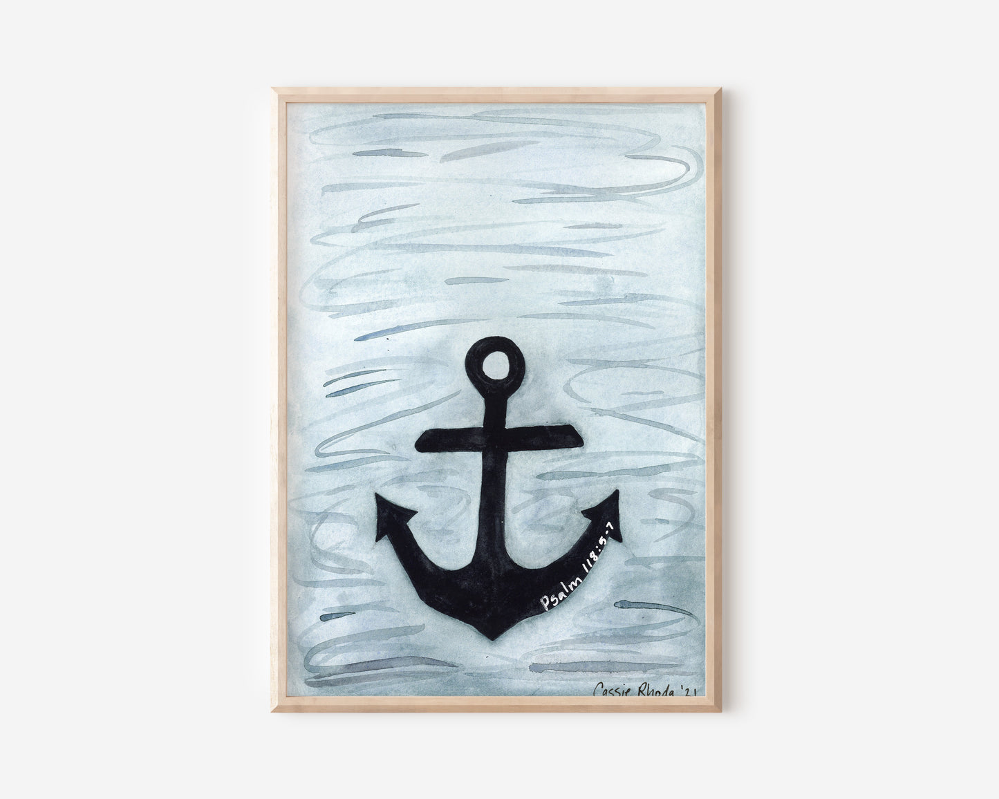 "He's My Anchor" Original Watercolor Painting