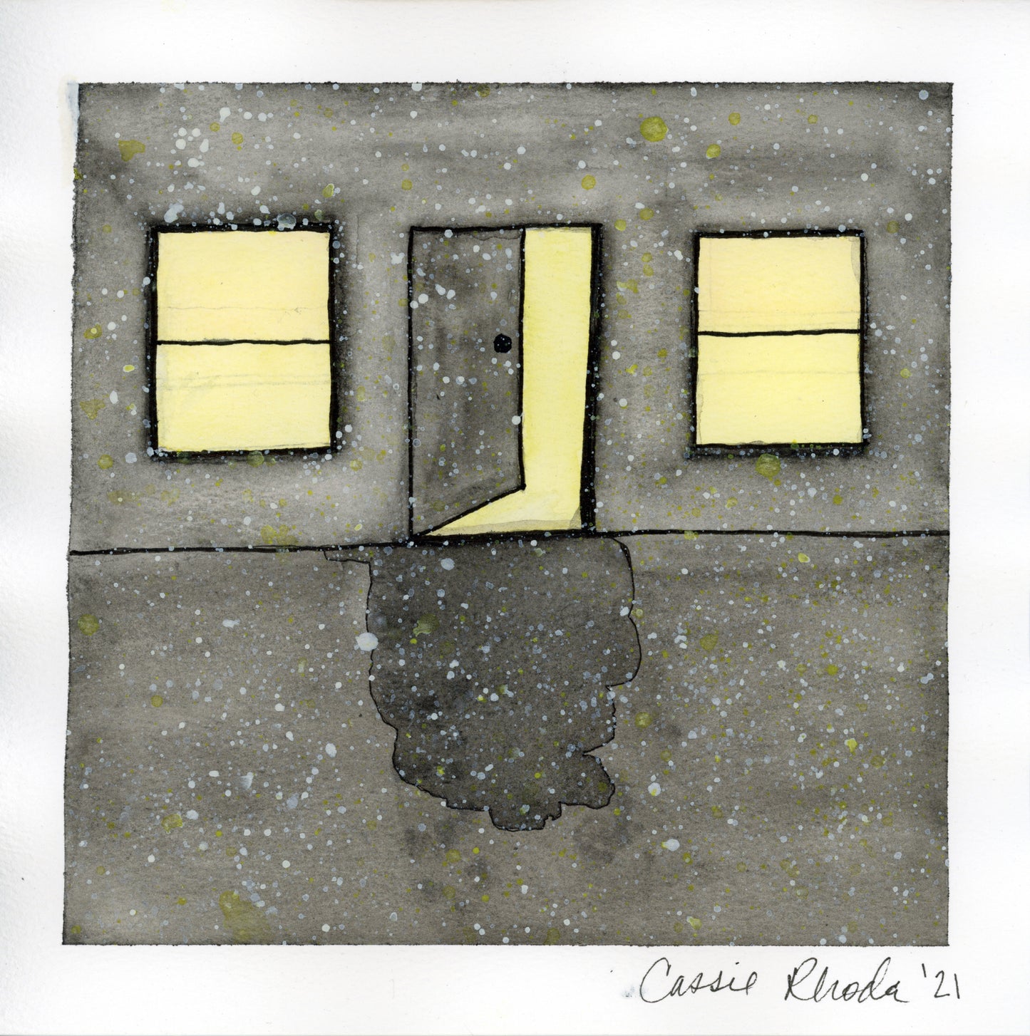 "Light in the Dark" Original Watercolor Painting