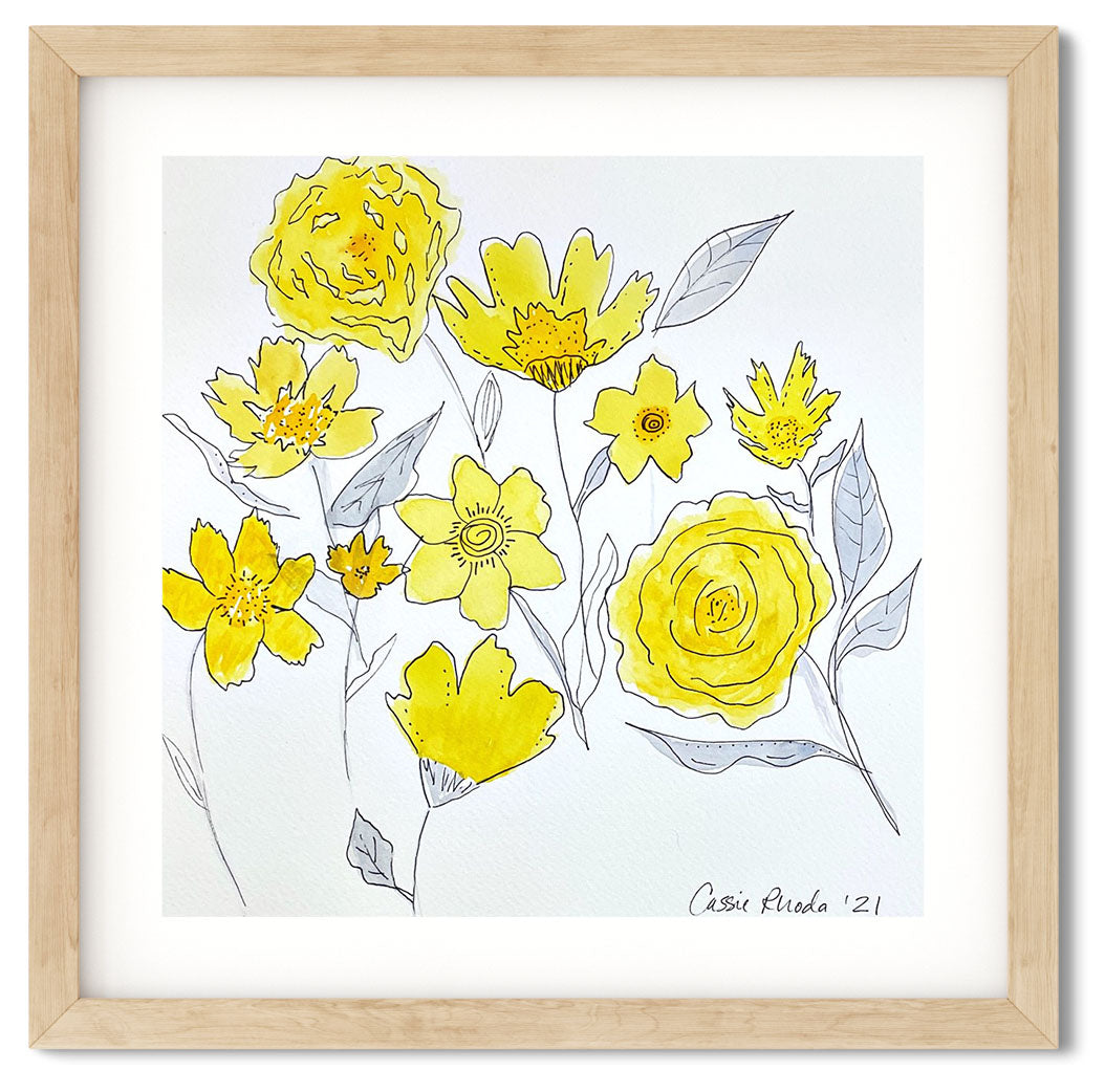 "Little Yellow Flower" Original Watercolor Painting