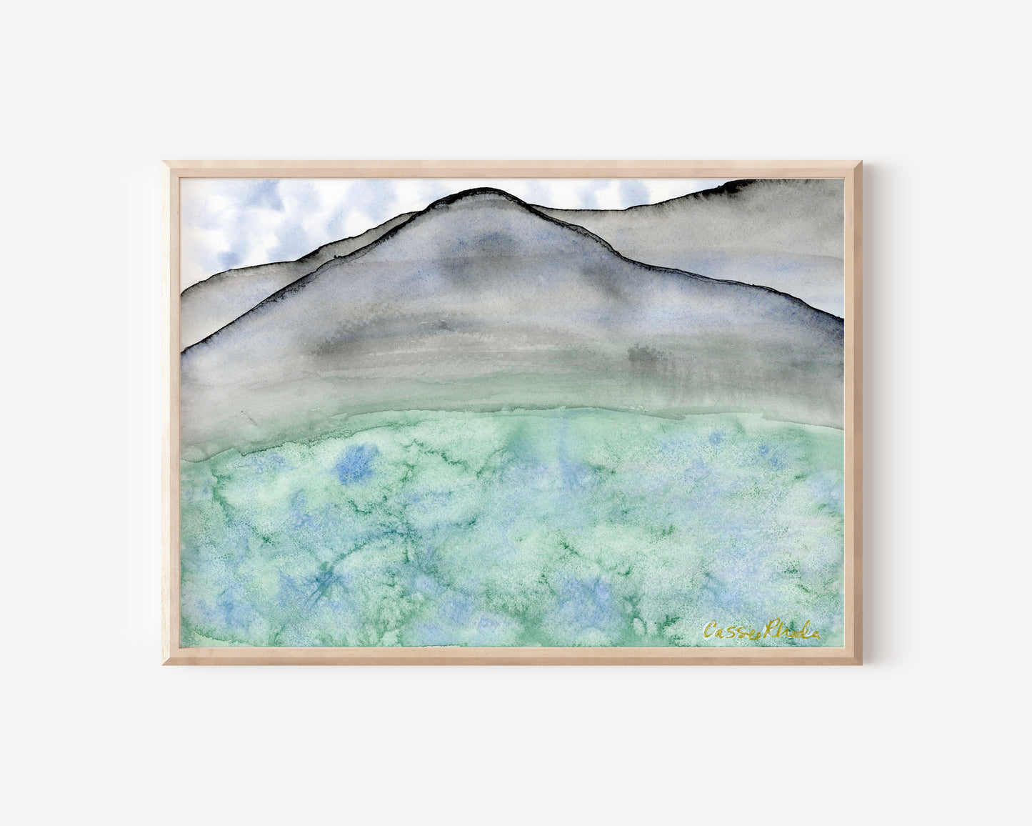 "Marbled Hills" Original Watercolor Painting