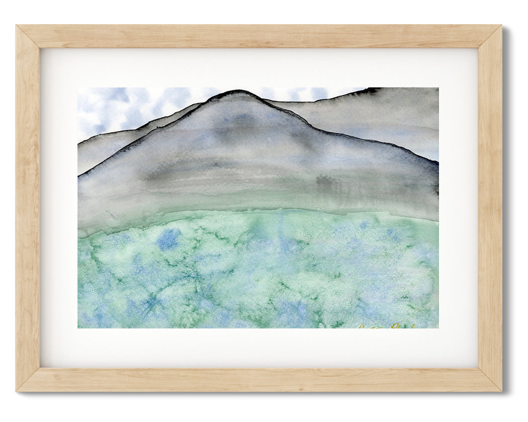 "Marbled Hills" Original Watercolor Painting