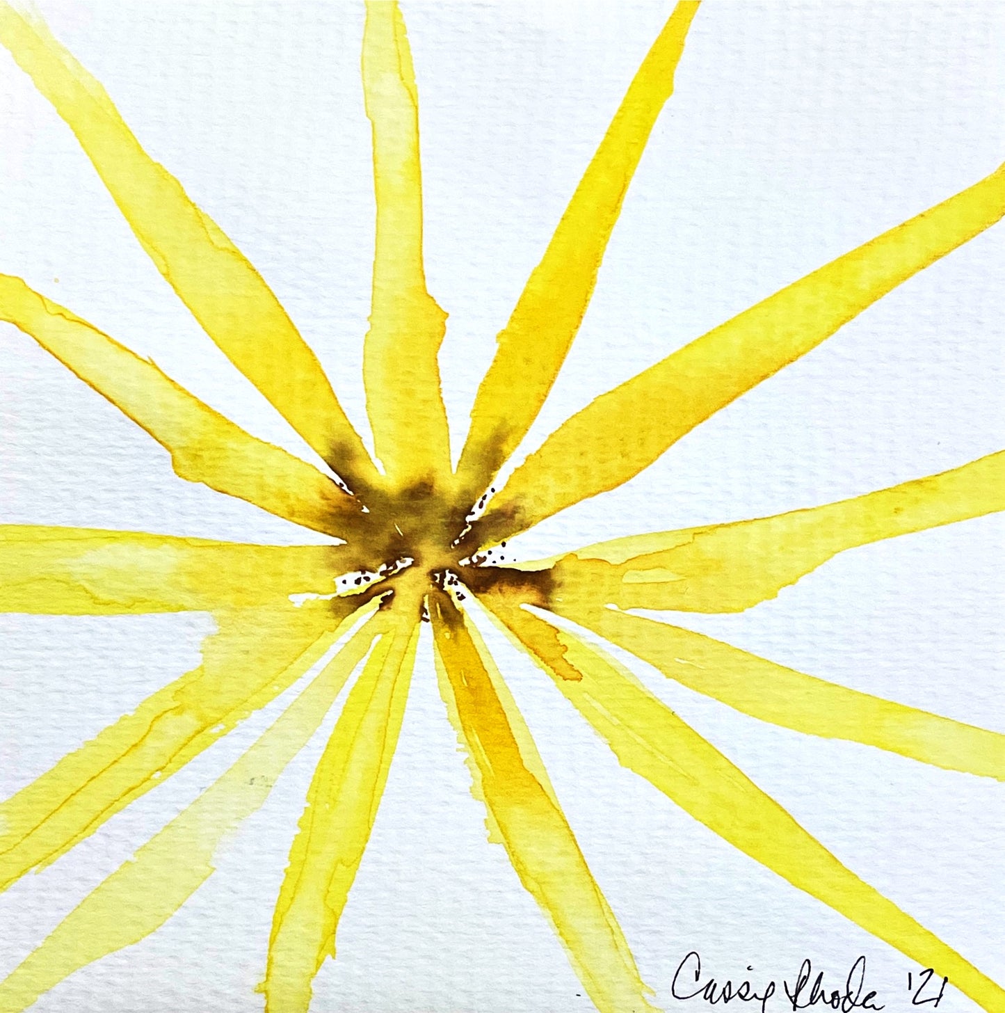 "Flower of the Sun" Original Watercolor Painting