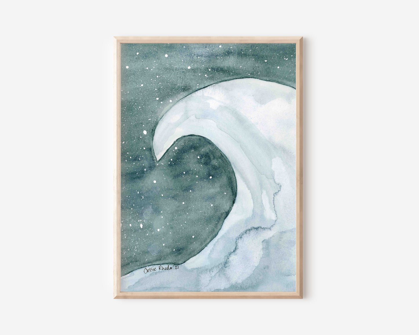 "Night Wave" Original Watercolor Painting