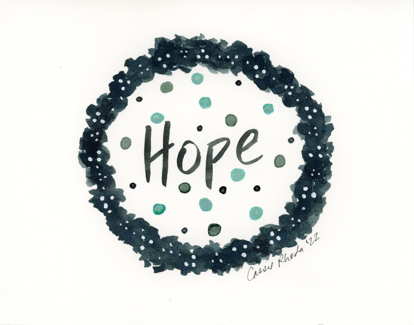 "No Longer Beaten Black and Blue" Original Watercolor Painting