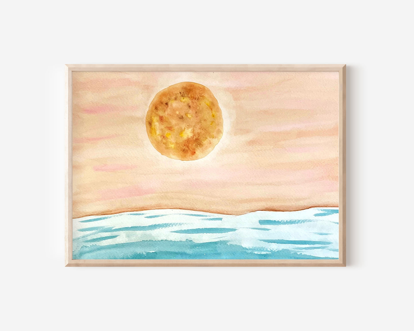 "Pastel Sea" Original Watercolor Painting