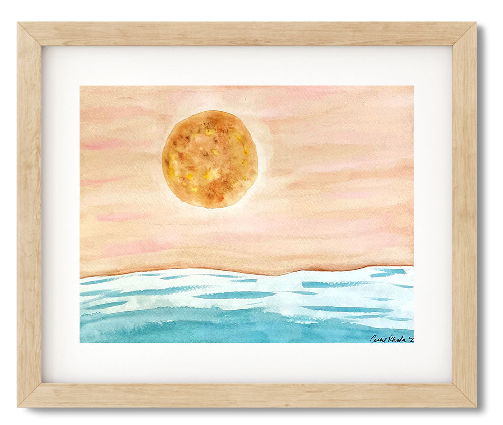 "Pastel Sea" Original Watercolor Painting