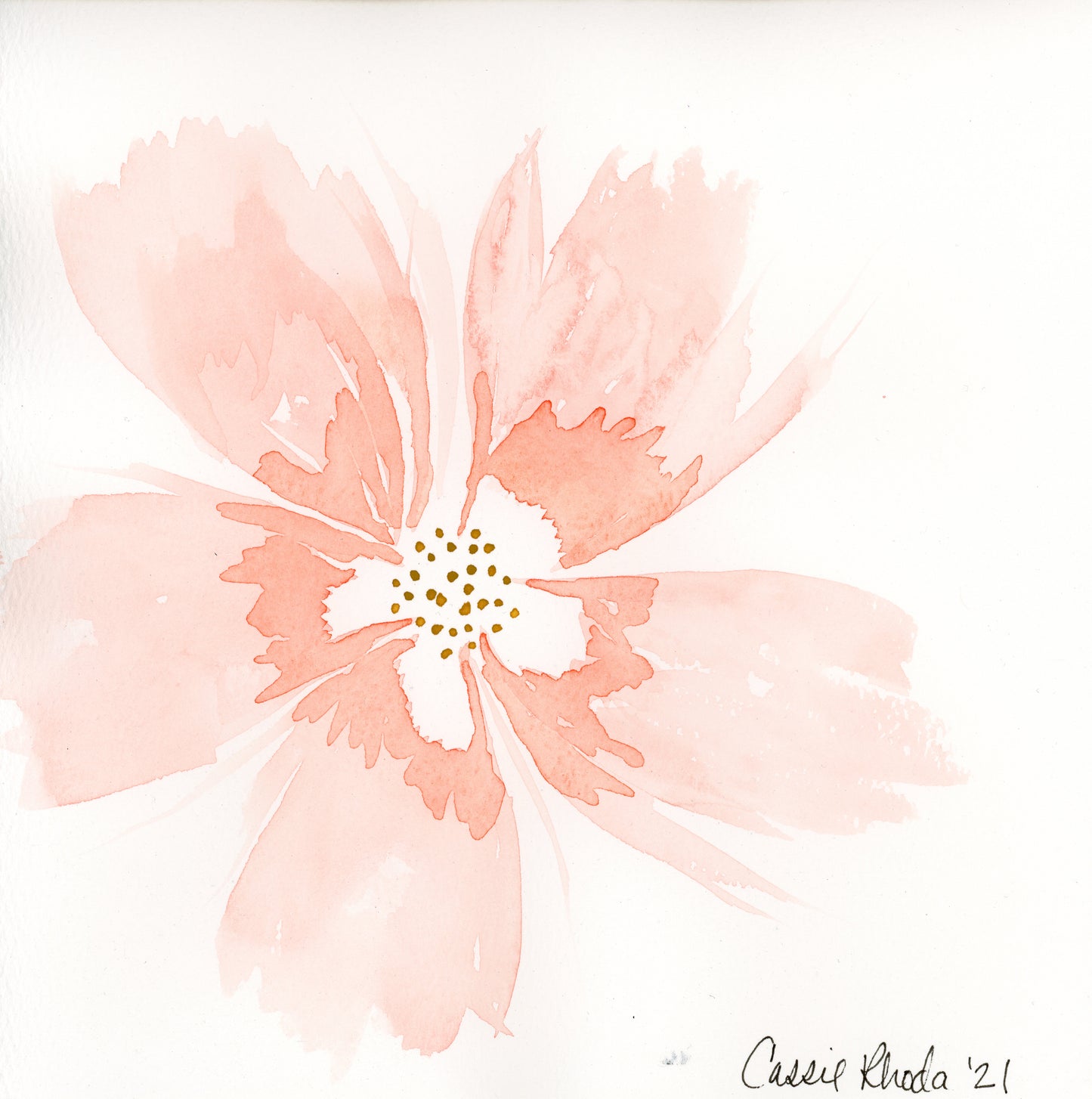 "Pretty in Pink" Original Watercolor Painting