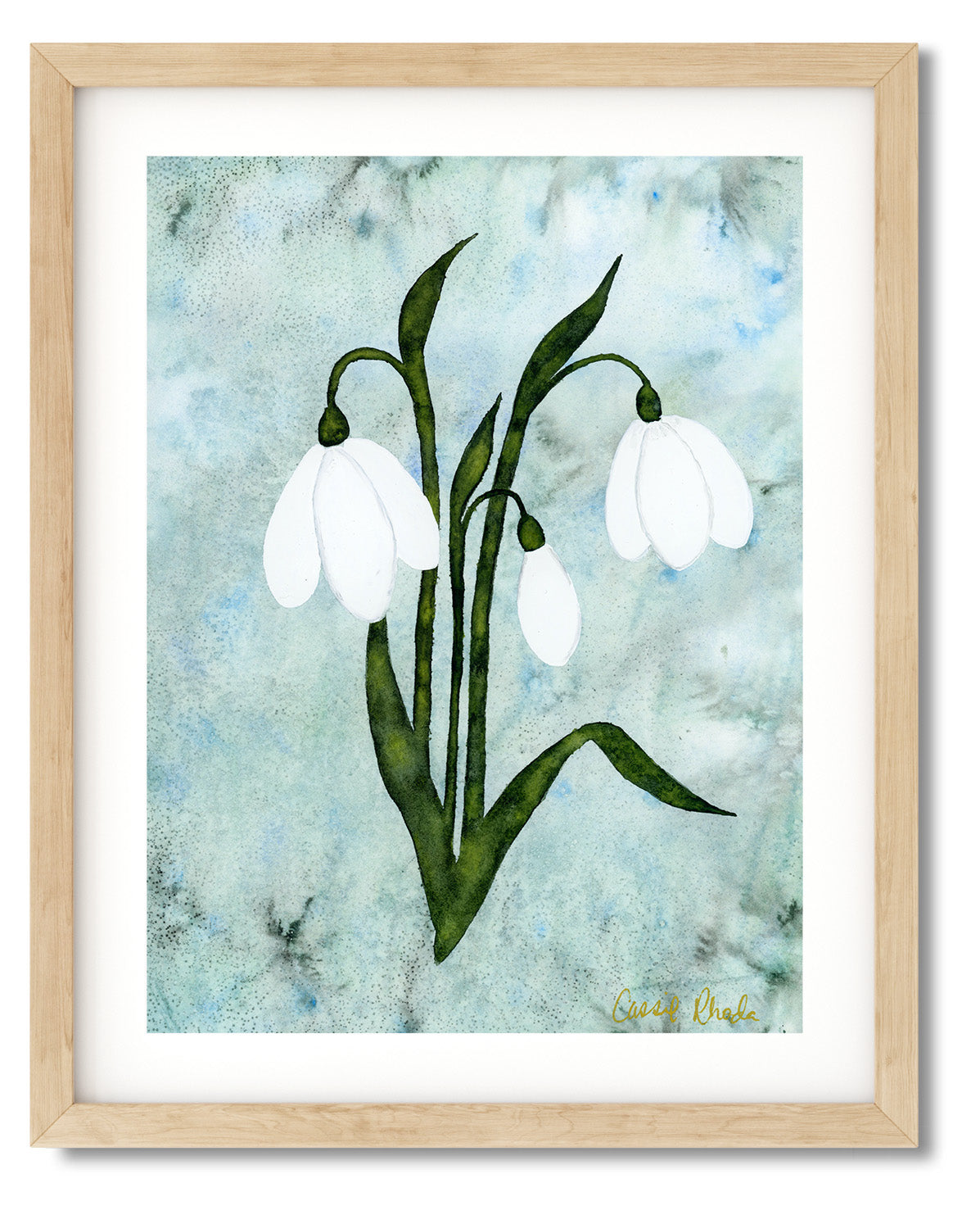 "Snowdrops" Original Watercolor Painting