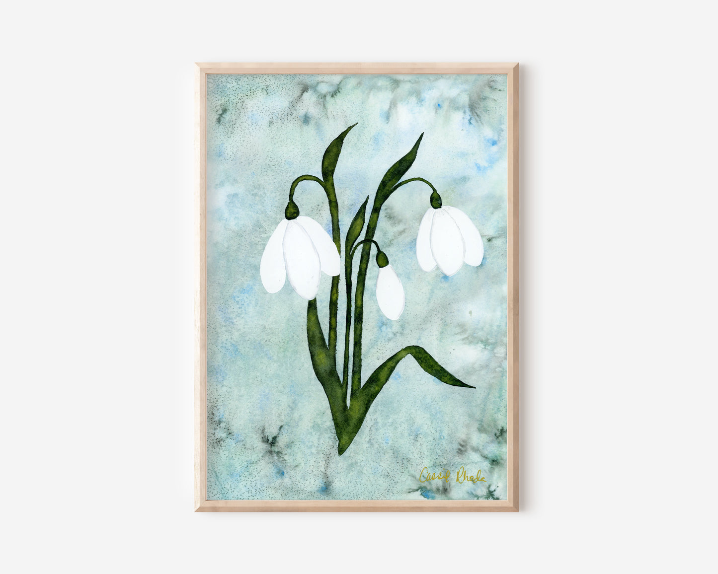 "Snowdrops" Original Watercolor Painting