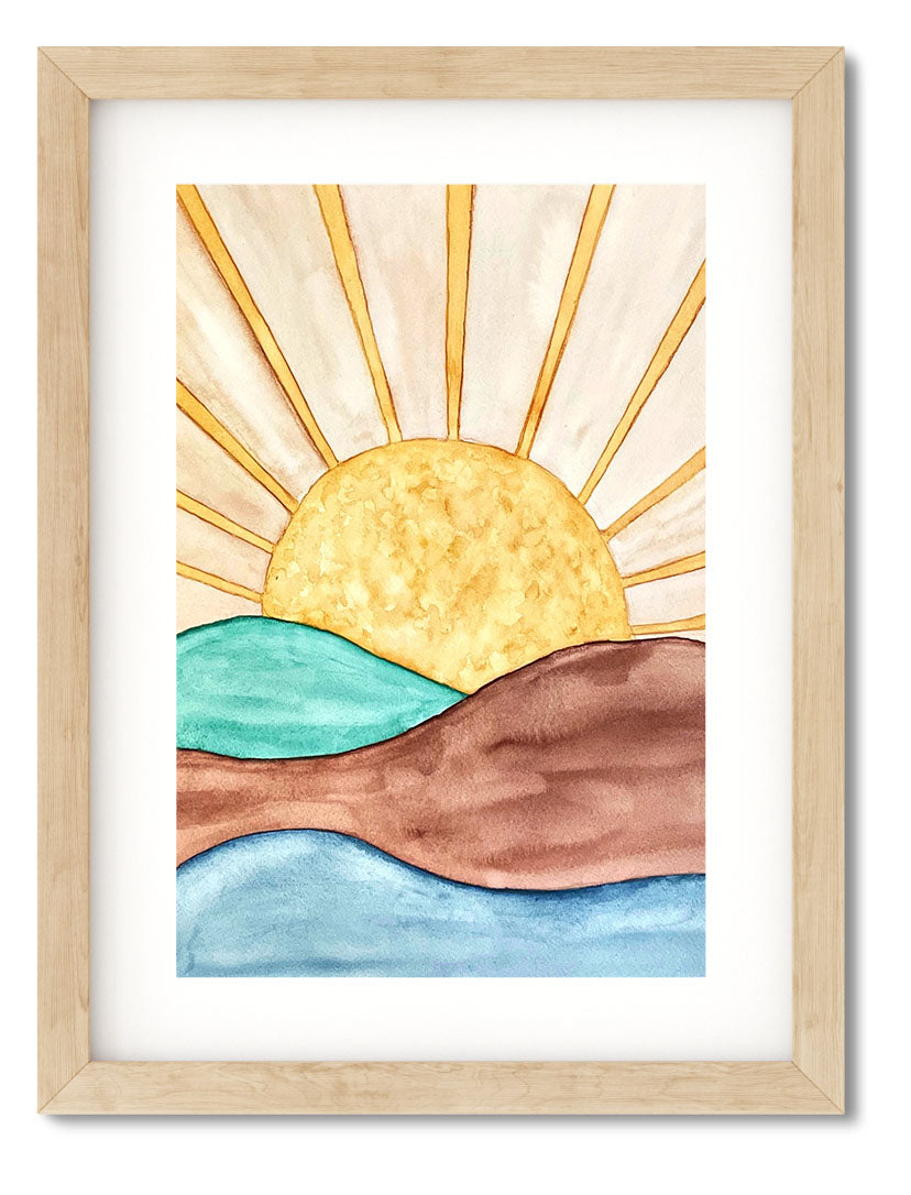 "Sunscape" Original Watercolor Painting