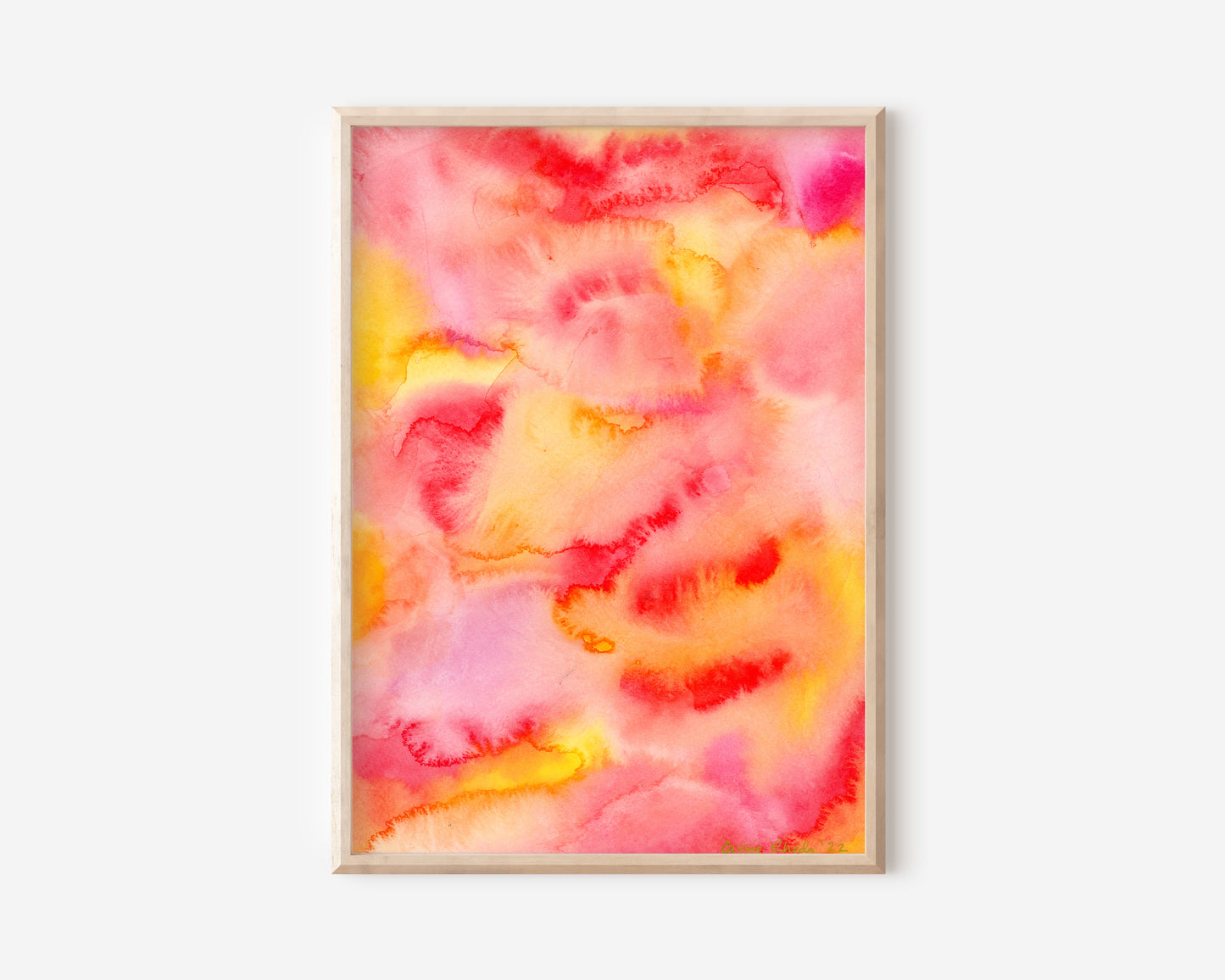 "Tie Die Blooms" Original Watercolor Painting