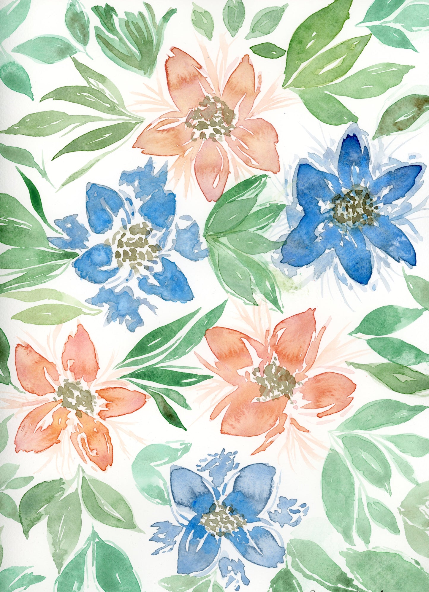 "Wallflower" Original Watercolor Painting