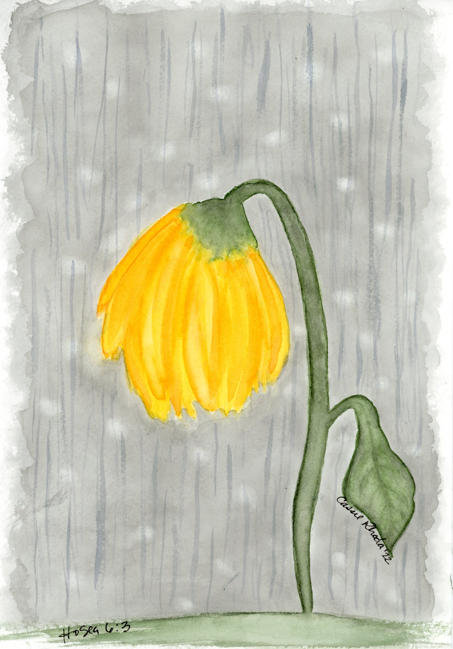 "Withered One" Original Watercolor Painting