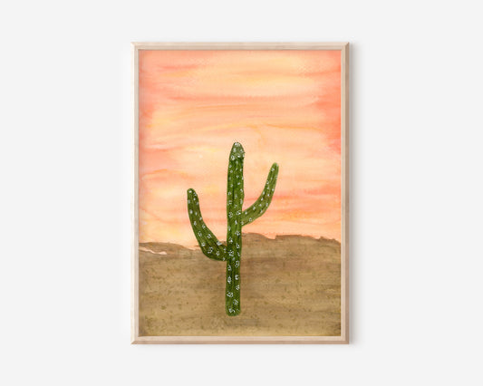 "A Way in the Desert" Original Watercolor Painting