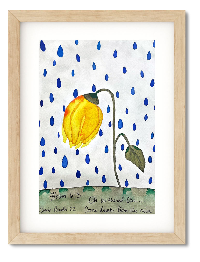 "Come Drink from the Rain" Original Watercolor Painting