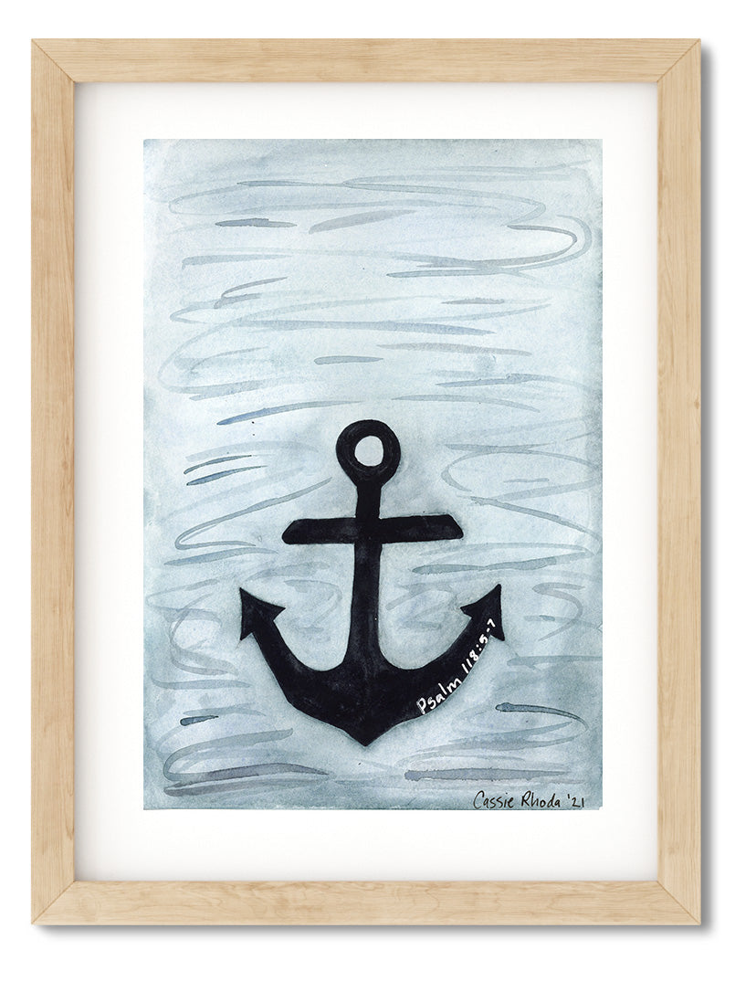 "He's My Anchor" Original Watercolor Painting