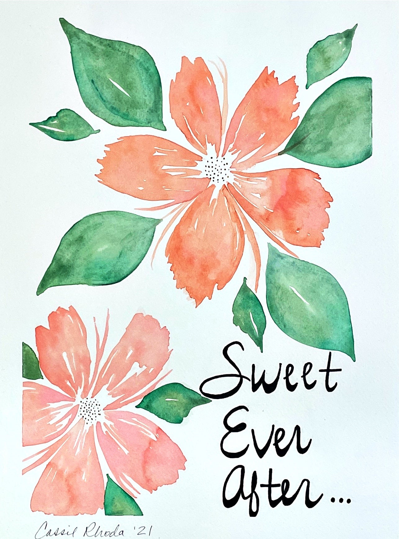 "Sweet Ever After" Original Watercolor Painting