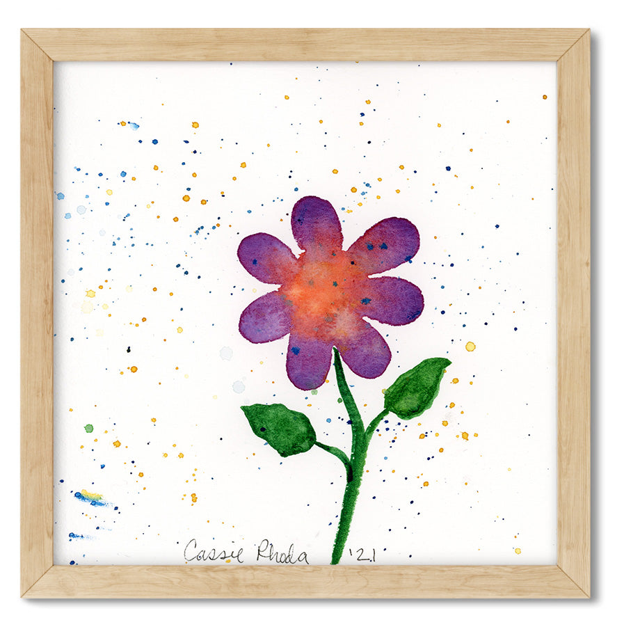 "Speckled Flower" Original Watercolor Painting