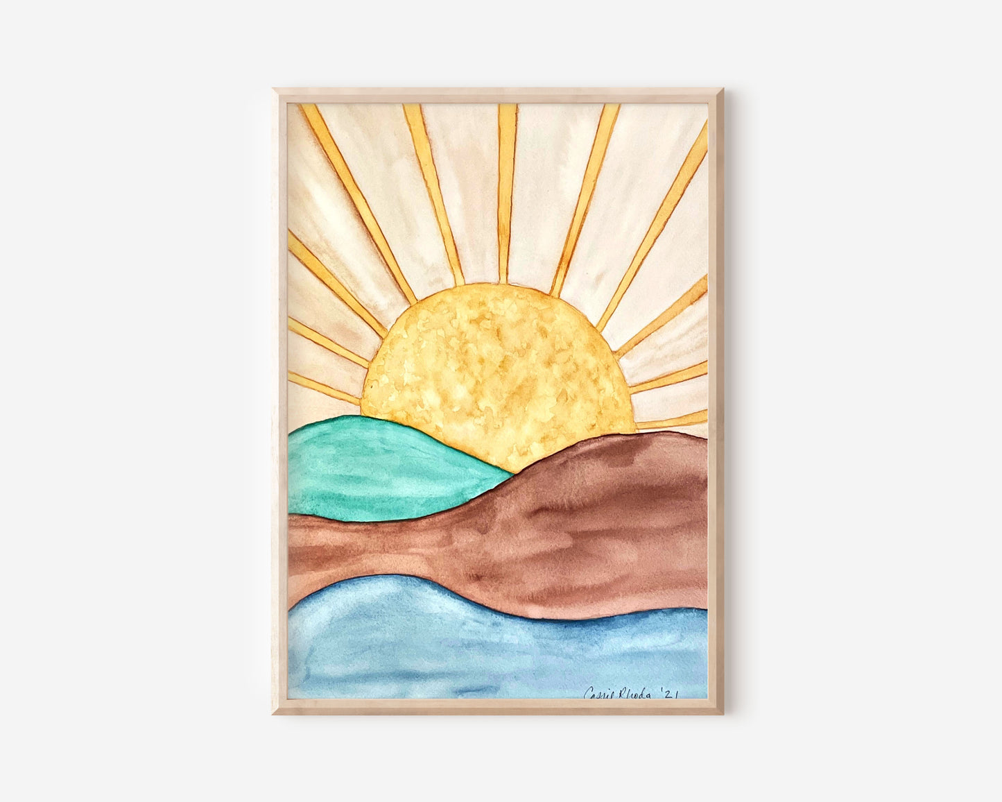 "Sunscape" Original Watercolor Painting