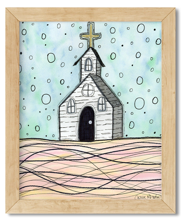 "Whimsical Church" Original Watercolor Painting